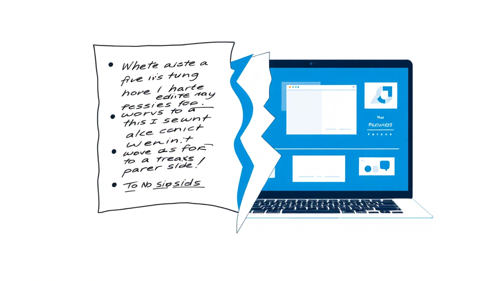 convert notes to presentation ai workflow showing rough notes becoming an editable slide deck